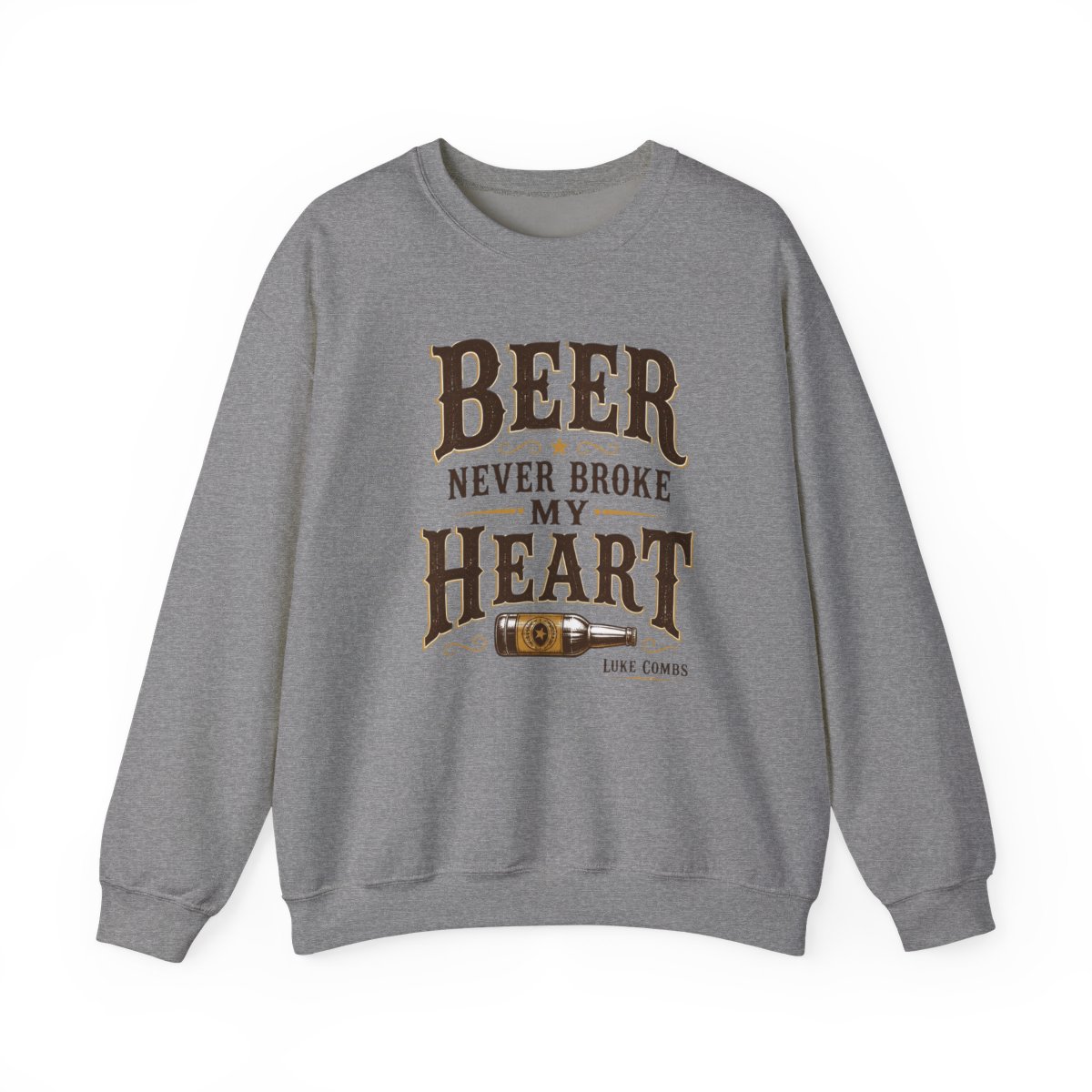 Luke Combs "Beer Never Broke My Heart" Crewneck - alternate angle 2, merchandise