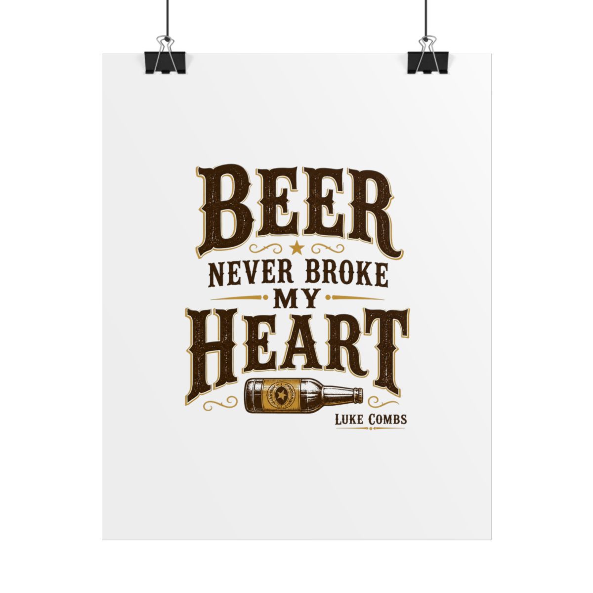Luke Combs "Beer Never Broke My Heart" Poster