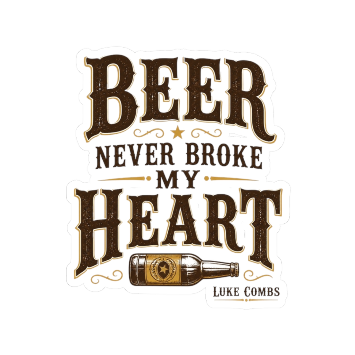 Luke Combs "Beer Never Broke My Heart" Sticker - Official Stickers merchandise