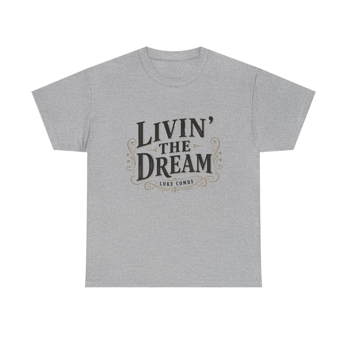 Luke Combs "Livin" Unisex Tee - alternate angle 2, merchandise