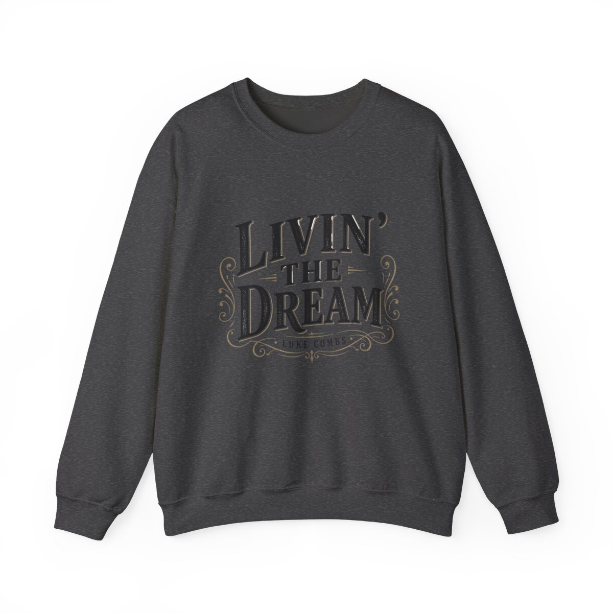 Luke Combs "Livin" Crewneck - alternate angle 3, merchandise