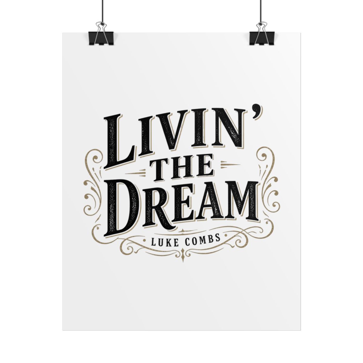 Luke Combs "Livin" Poster
