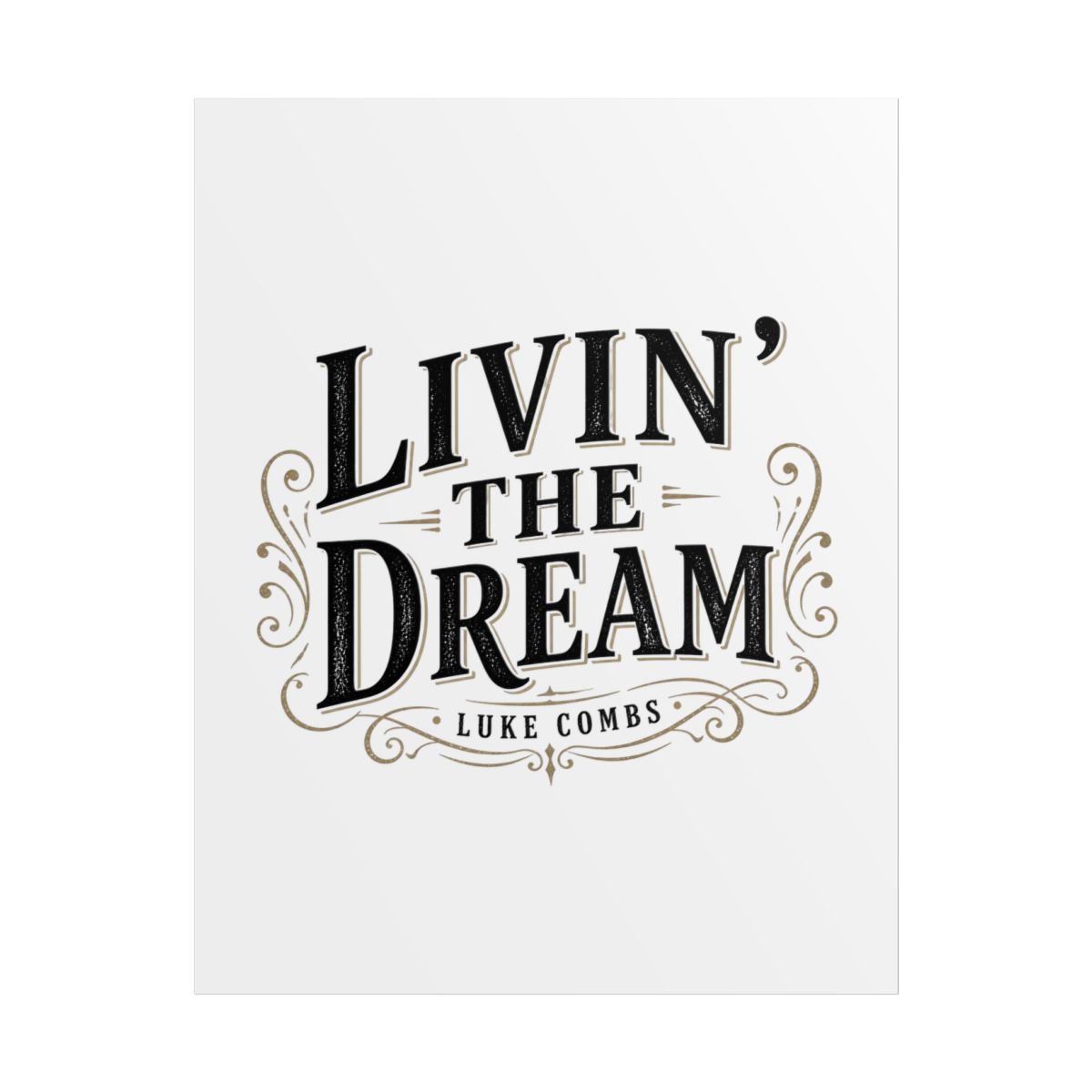 Luke Combs "Livin" Poster - alternate angle 1, merchandise