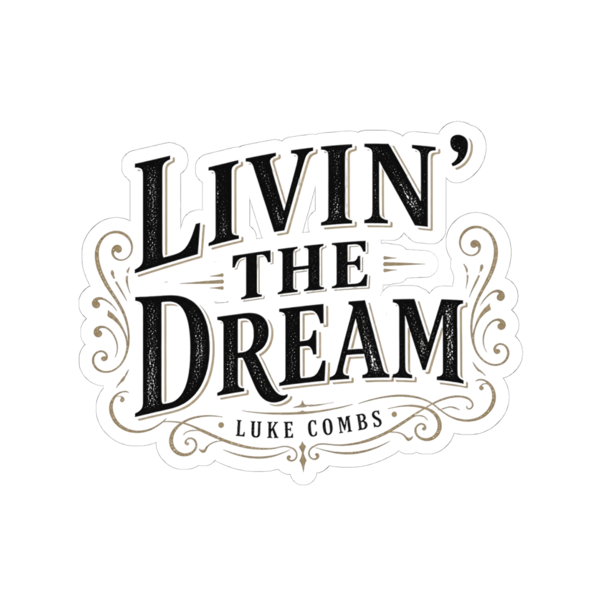 Luke Combs "Livin" Sticker