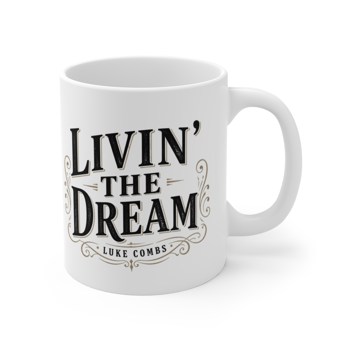 Luke Combs "Livin" White Mug