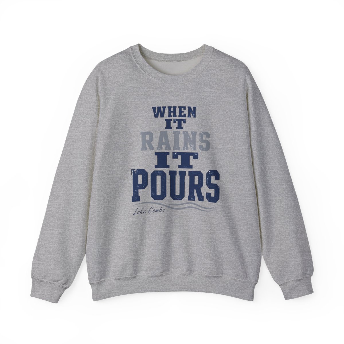 Luke Combs "When It Rains It Pours" Crewneck - alternate angle 2, merchandise