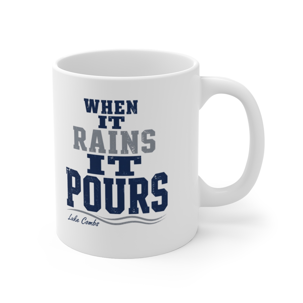 Luke Combs "When It Rains It Pours" White Mug