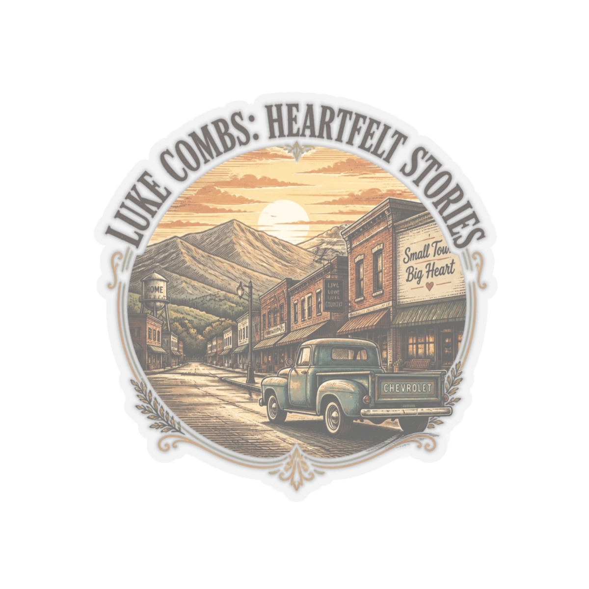 Luke Combs "Luke Combs: Heartfelt Stories" Sticker