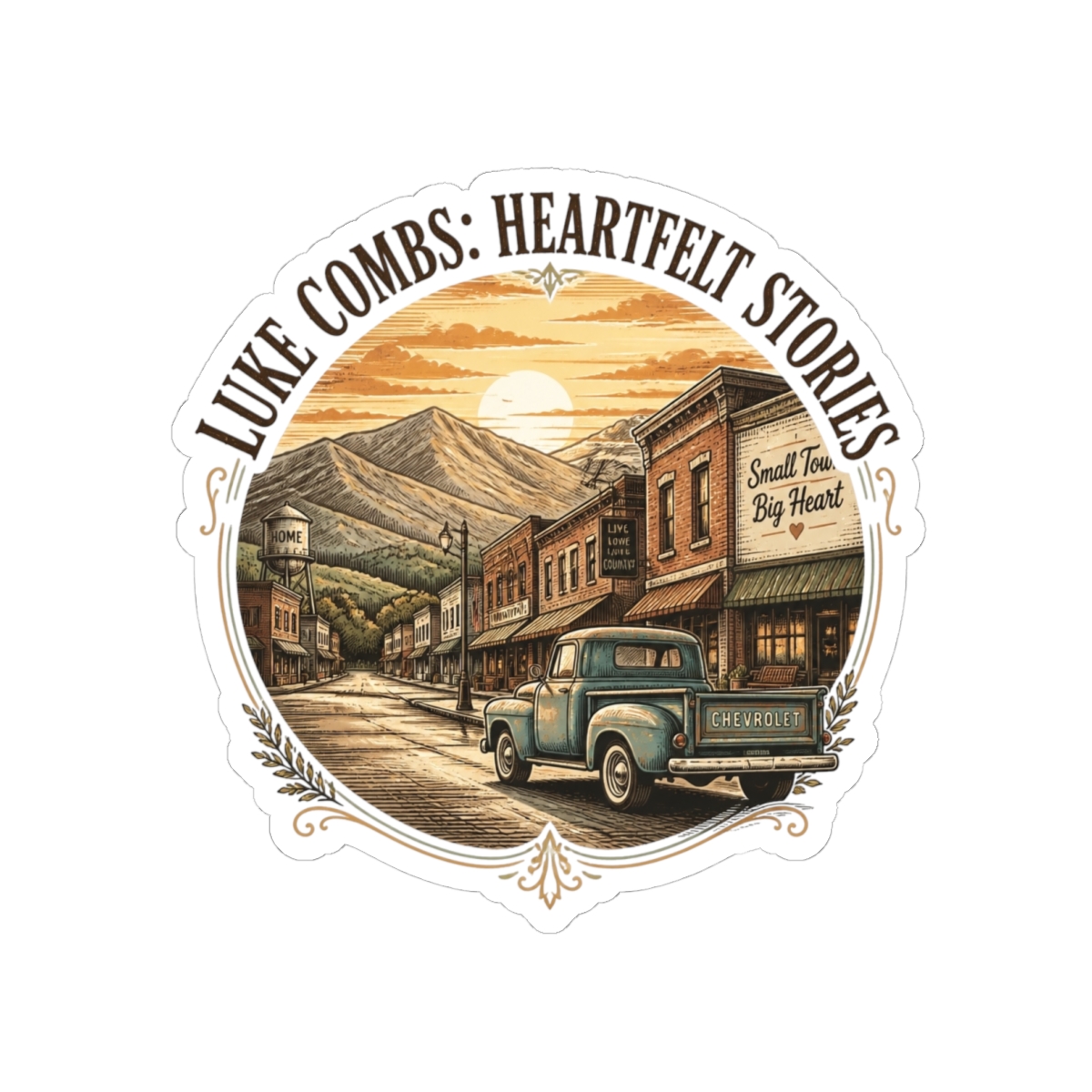 Luke Combs "Luke Combs: Heartfelt Stories" Sticker
