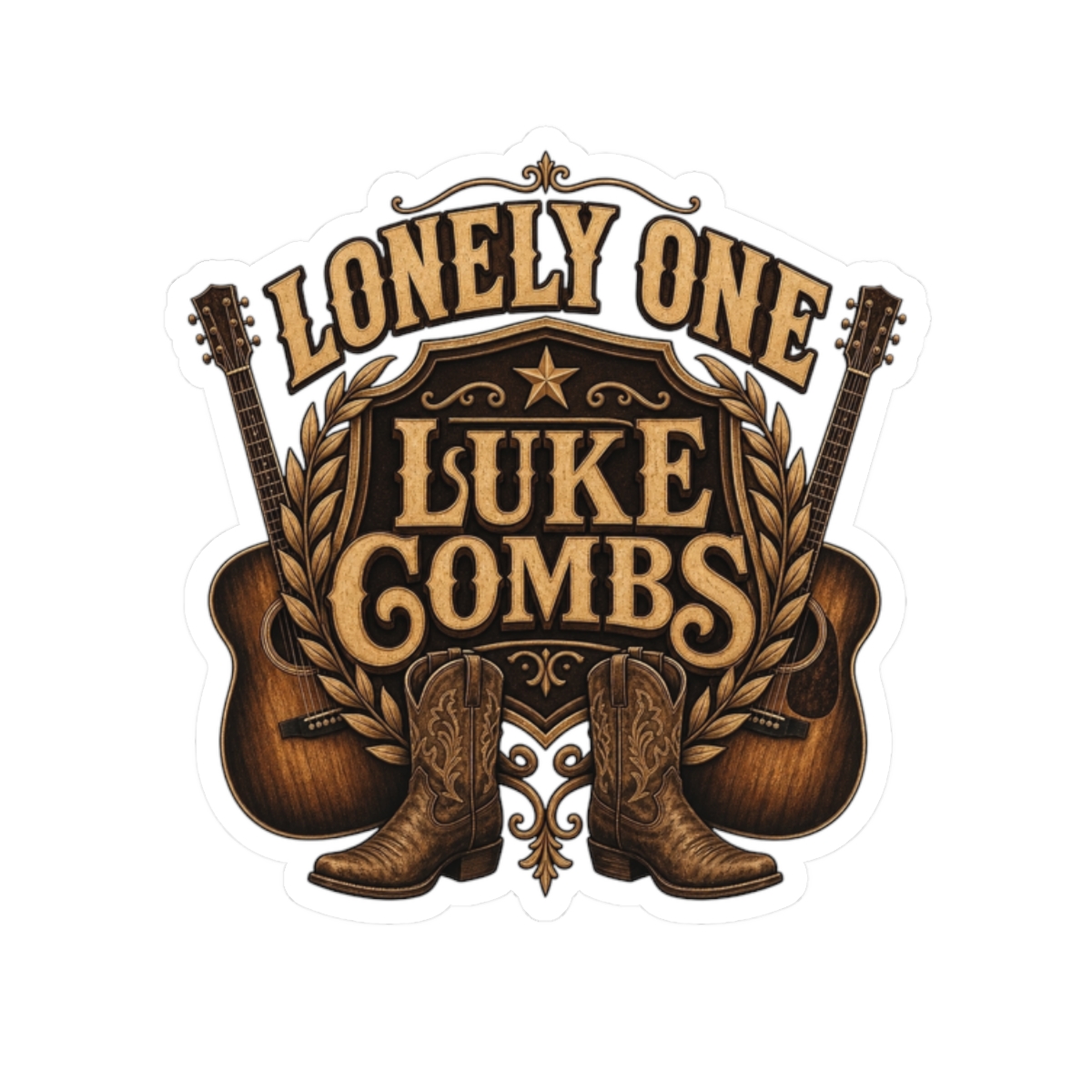 Luke Combs "Lonely One" Sticker - Official Stickers merchandise