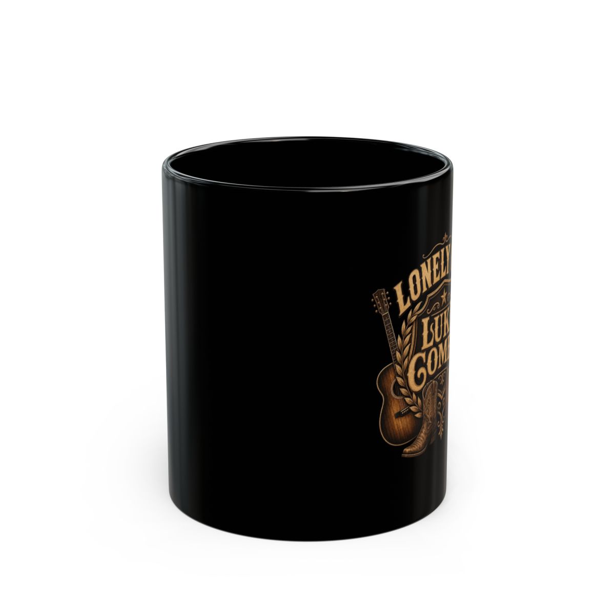 Luke Combs "Lonely One" Black Mug - alternate angle 1, merchandise