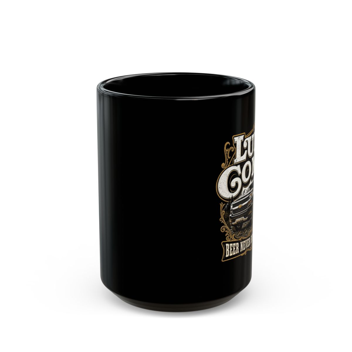 Luke Combs "Beer Never Broke My Heart" Black Mug - alternate angle 2, merchandise